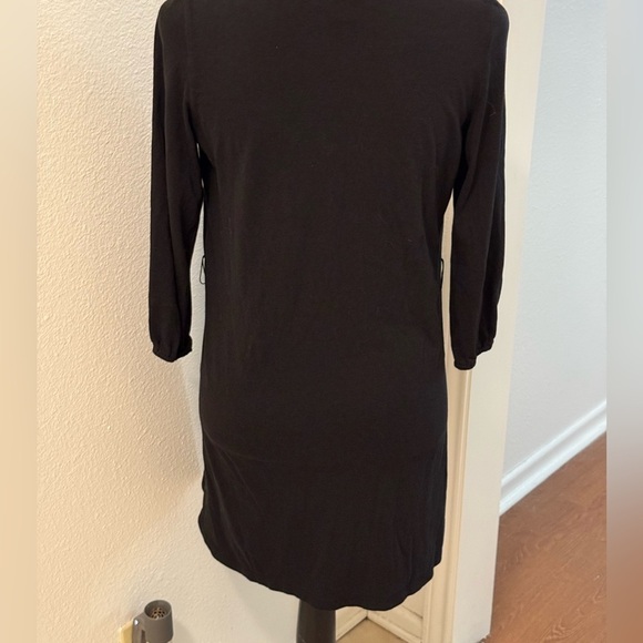 Michael by Micheal Kors Black 3/4 Sleeve Round Neck Shirt Dress - Picture 3 of 6